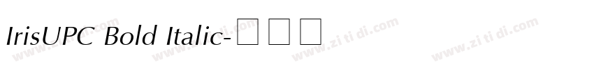 IrisUPC Bold Italic字体转换